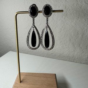 Diamond and Silver Earrings EUC